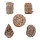 Set of 5 Piece New Mix Wooden Printing Blocks